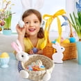 thumbnail image 1 of Feltree Easter Bunny Basket Hand-Woven Straw Storage for Home Decor Candy Snacks Easter Gift, 1 of 7