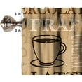 thumbnail image 2 of Coffee Curtain Valance Coffee Words Different Typographies Beans Cups Vintage Backdrop Curtain Valance for Kitchen Living Room Decor 54"x18", 2 of 5