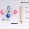 thumbnail image 4 of Halinfer Bird Stand Perch Toy with Rotating Balls for Parakeets, Parrots, Cockatiels, Budgies, Lovebirds, 4 of 7