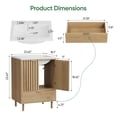 thumbnail image 2 of Smart FENDEE 22.83" Bathroom Vanity with Resin Sink, Storage Cabinet with Barn Door & Drawer, White, 2 of 9