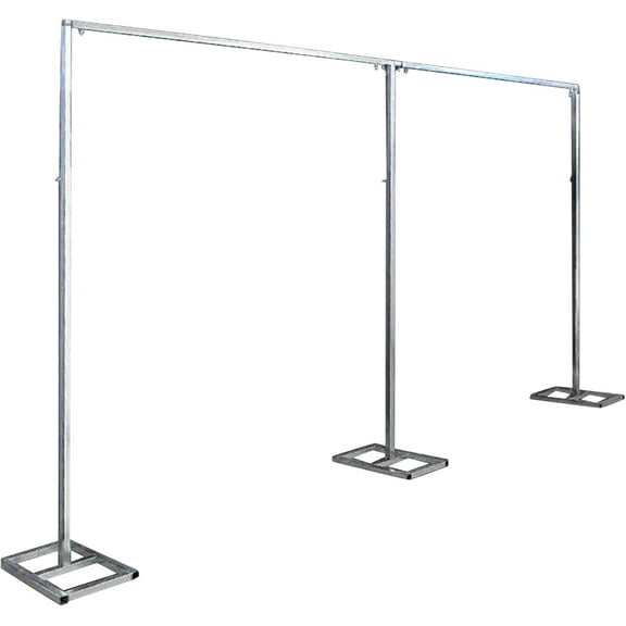 Square Wedding Pipe and Drape Stand Heavy Duty Backdrop Stand Pipe Kit, 19x10FT Metal Arch Frame Background Stand for Weddings Birthday Party Photo Exhibition Decoration