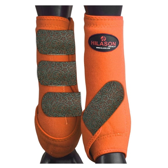 HILASON L M S Horse Rear Hind Leg Sport Boots Printed Hind Rear Leg Boots