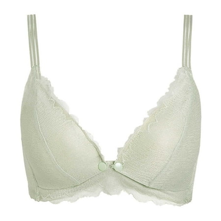 Quealent Nursing Bra Womens Maternity Breastfeeding Bra Seamless Pregnancy Sleep Bralette (Green 38)