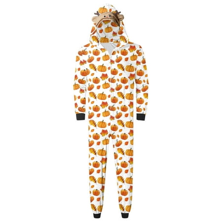 

Family Matching Outfits Daddy Romper For Pajamas Big Headed Deer Print Long Sleeve Zipper Jumpsuit Soft Casusal Sleepwear Matching Outfits Set