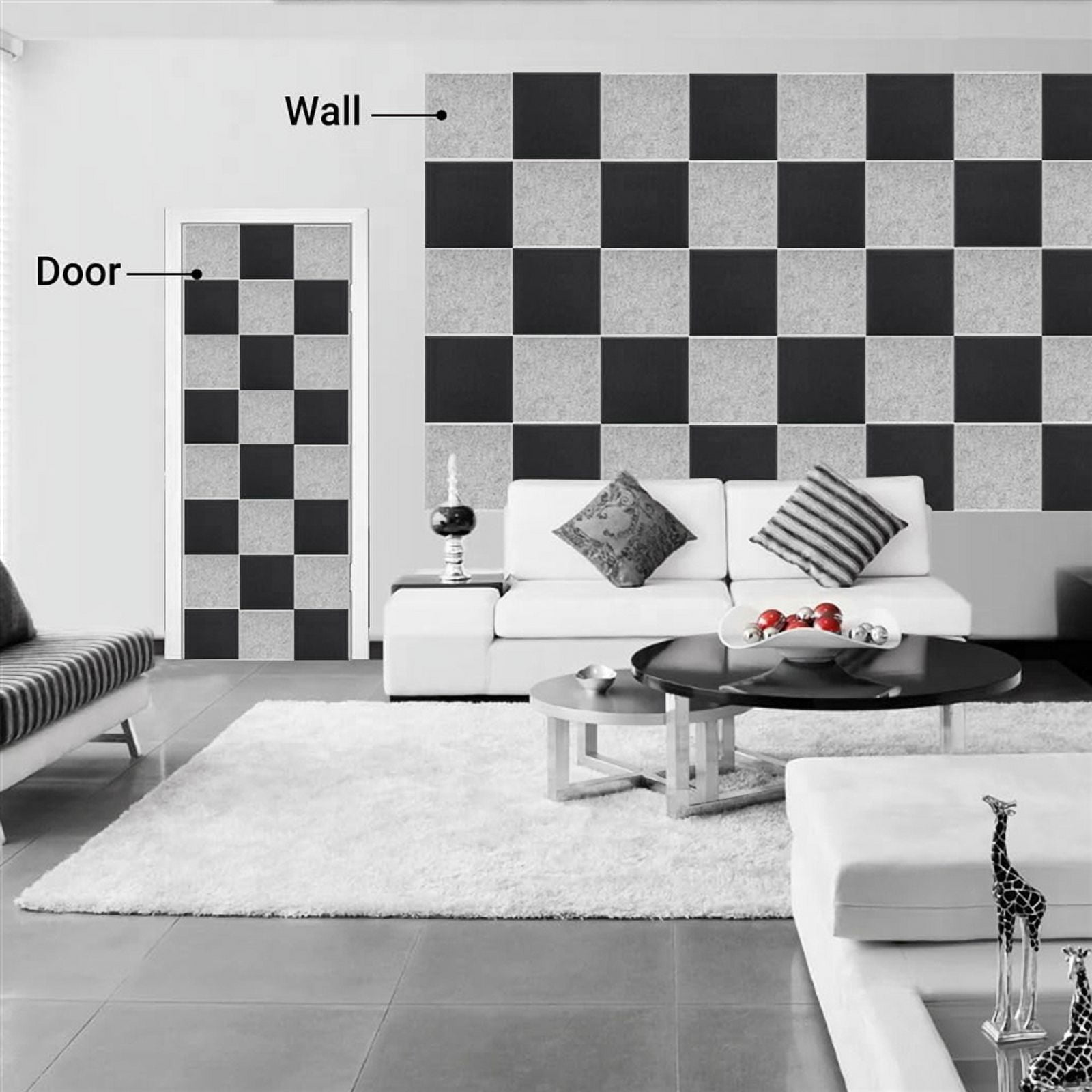 10Pack Sound Proof Panels for Walls,Self-Adhesive Acoustic Panels 12x12x0.4In for Recording Studio,Office,Home,B
