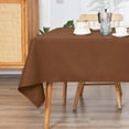 thumbnail image 6 of Deconovo Fall Rectangle Tablecloth, Waterproof Solid Color Table Cover with Rolled Sides for Thanksgiving Dining Decor, 54"x72", Brown, 6 of 8
