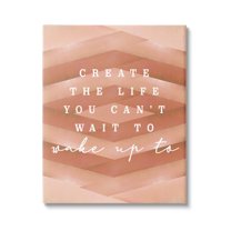 Stupell Industries Uplifting Inspirational Quote Geometric Stripes Design Canvas Wall Art, 30 x 40, Design by Lil' Rue
