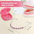 thumbnail image 2 of ABCISI Fake Braces, Brackets Falsos Para Dientes Kit 2 Pack, Braces Kit with Brackets & Wire & Glue, Brackets Para Dientes DIY Retainer for Teeth, Dental Student Practice Props (Pink), 2 of 14