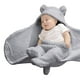 thumbnail image 5 of Manta de felpa para bebés recién nacidos JAMW gris Sencillez, 5 of 5
