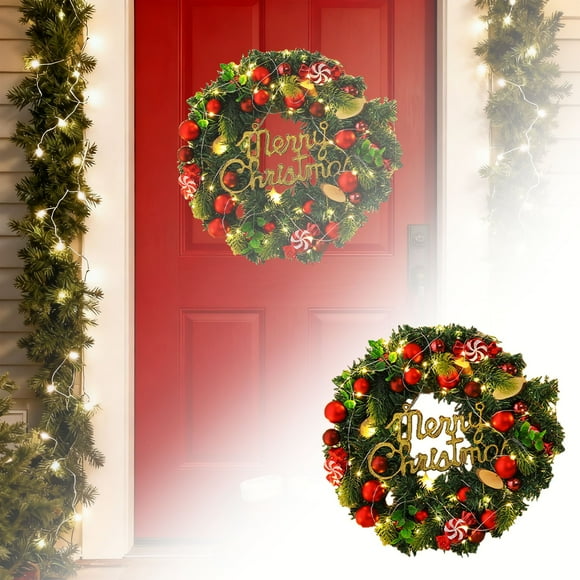 Couronne de Porte Suspendue Décoration Festive pour Mur de Maison et Entrée Transmet le Charme Saisonnier