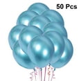 thumbnail image 2 of 50 globos de látex grueso de 25 cm, color metálico, para decoración de fiestas (azul), 2 of 6
