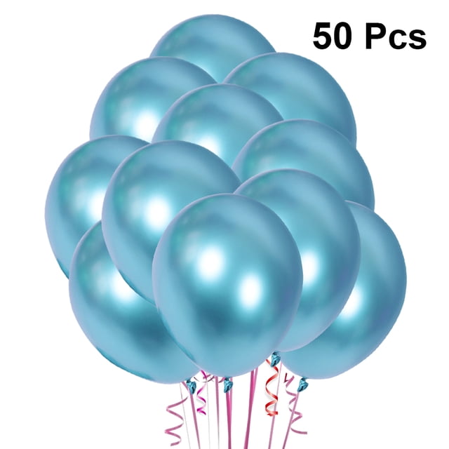 BESTYASH 50Ud Globos De Látex Azul Metálico Para En Puertas Y Techos