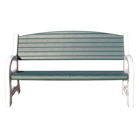 UPC 638801840770 product image for Duramax Building Products White and Green Plastic Garden Bench | upcitemdb.com