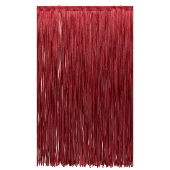 12" (30.5cm) Long Solid Chainette Bullion Fringe Trim # CF12,, Dark Wine Red #E10 (Dark Burgundy Red) 5 Yards (15 ft/4.5m)