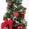 thumbnail image 3 of 15.7 inch Battery Powered Desktop Christmas Tree Ornaments with Hanging Decorations Pine Tree for Home Indoor Decoration Ornaments Silver, Gold, Red(Battery Not Included), 3 of 11