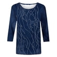 thumbnail image 4 of Neewe 3/4 Length Sleeve Womens Tops Casual V Neck Shirts Soft Basic Tees Business Work Blouses, 4 of 9