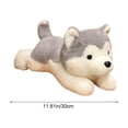 thumbnail image 3 of Twfbrm Husky Stuffed Animal Plush Toy, 12 inch Realistic Fluffy Puppy Doll with Comfy Fabric, Soft and Adorable Lying Dog Plushies Animals Throw Pillow Bedtime Companions for Couch Sofa Bedroom, 3 of 6