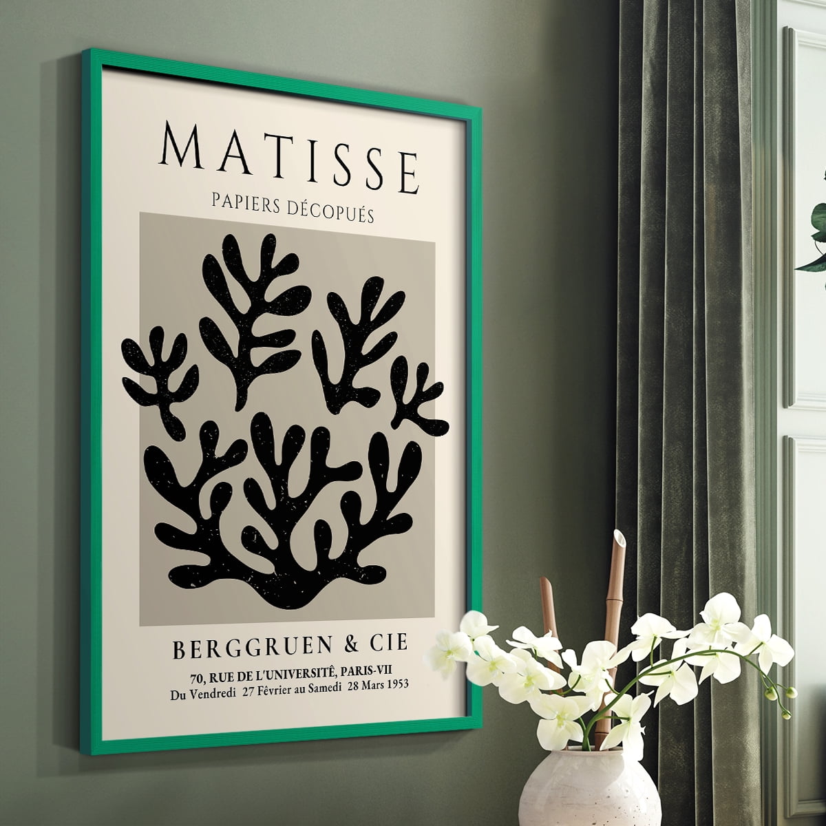 Matisse CLV Framed Print in Green Solid Wood 8 x 10 Framed Print