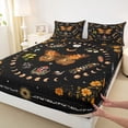 thumbnail image 3 of Homewish Flying Butterflies Boy Girl 4pcs Bed Sheets,Botanical Plants Mushroom King Sheets,Vintage Chic Floral Flowers Super Cozy Sheet Set,Breathable Home Decor, 3 of 7