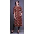 thumbnail image 4 of Bimba Kurtis Droit pour Femmes Robe Longue Kurti Imprimée Manches 3/4 Haut Indien, 4 of 6