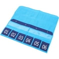thumbnail image 4 of Howo Classroom Organizer Pocket Chart with Numbered Pockets, Cloth & Iron, Blue, 4 of 7