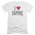 thumbnail image 1 of Frasier I Heart Daphne Premium Canvas Adult Slim Fit 30/1 T-Shirt White, 1 of 1