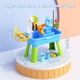 thumbnail image 5 of Taotique 4 in 1 Water Table for Toddlers 1-3, Summer Showers Splash Tower Outdoor Toys for Kids Ages 4-8 with Pump, 43Pcs Kitchen Play Sink Toys for Girl Boy Age 3+ (Blue), 5 of 8