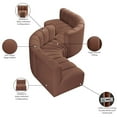 thumbnail image 2 of Meridian Furniture Arc Cognac Vegan Leather Modular Sectional, 2 of 8