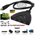 thumbnail image 2 of Conmutador de interfaz multimedia de alta definición 3 en 1 Conmutador divisor de interfaz multimedia de alta definición con cable flexible Admite audio 3D 1080P HD para Switch Xbox One 3 Apple TV, 2 of 12