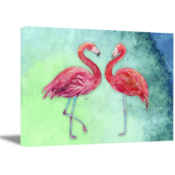 Awkward Styles Flamingo Painting Canvas Art Flamingo Love Decor Colorful Flamingo Wall Decor Artwork for the Office Pink Flamingo Wall Art I Love Flamingos Canvas Print Flamingo Party Decorations