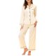 thumbnail image 2 of Conjuntos de pijama de satén para mujer INSPIRE CHIC, camisetas de manga larga y pantalones, 2 piezas, ropa de casa, L, champán, 2 of 6