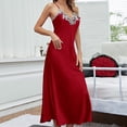 thumbnail image 2 of GUACER Womens Lace Trim Sleepshirts Sexy Backless Slip Nightgowns Elegant Satin Sleep Dresses, 2 of 6