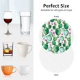 thumbnail image 6 of Naloa Cactus Plants Leather Coasters for Drinks, Durable Drink Coasters 4 Set for Tabletop Protection, Luxurious Home Décor and Housewarming Gift ( {designName})Round Shape, 6 of 6