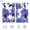 thumbnail image 4 of Farmhouse Purple Flower Kitchen Curtains Watercolor Spring Blossom Floral Curtains Small Short Lilac Wildflower Cafe Curtains Vintage Flower Window Treatment Tiers Drapes 27.5x39 Inch 2 Panels, 4 of 4