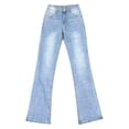 thumbnail image 4 of Jeans for Women 2026 Trendy Slim Fit Classic Washed Blue Straight Leg Bootcut Denim Pants Streetwear, 4 of 4