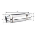 thumbnail image 4 of Lcgp 3"" Inlet Universal Resonator 3"" Outlet 12"" Overall Length Stainless Steel Performance Muffler Polished Straight Through Design Deep Tone, 4 of 5