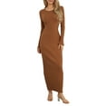 thumbnail image 1 of SUNSIOM Robe Débardeur Midi en Tricot pour Femme 2024 Été Côtelée Col Ras du Cou Moulante Décontractée Basique Sortie Robes, 1 of 9