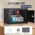 Small Safe, 0.25 Cubic Lock Box for Keys with Code, Steel Safe with Key ...