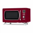 thumbnail image 1 of Nostalgia Mid-Century Retro Countertop Microwave Oven - Large 900-Watt - 0.9 cu ft - 8 Pre-Programmed Cooking Settings - Digital Clock - Kitchen Appliances - Red, 1 of 5