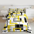 thumbnail image 2 of Homewish Yellow White Lines Queen Comforter Set,Geometric Stripe Bedding Sets,Abstract Desgin Bedding Comforter Set For Adult,Luxury Bedroom Decor,3-Piece, 2 of 8