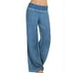 thumbnail image 1 of Qarigey Pantalones vaqueros elásticos de cintura media para mujer Pantalones sueltos completos Prendas para la parte inferior del cuerpo azul M Qarigey AP002153-10, 1 of 6