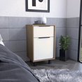 thumbnail image 5 of HomeRoots 28" White One Drawer Faux Wood Nightstand With Storage, 5 of 10