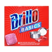 Brillo Basics Steel Wool Scrub Pads, 8-ct. Box - 2 Pack