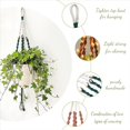 thumbnail image 3 of Colgador de Plantas con LED, Cesta para Macetas Colgante de Interior con Cuentas de Madera, Soporte para Macetas Hecho A Mano de 37 Pulgadas, 2 Piezas, 3 of 5