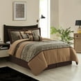 thumbnail image 5 of Lanco Polyester Comforter Set, Queen, Brown, 7-Pieces, 5 of 7