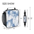 thumbnail image 5 of Square Lunch Bag 10.5*3.5*9.5 Inches Cooler Bag Lunch Bag Insulation Portable Durable Fashion Blue Cartoon Triangle, 5 of 6
