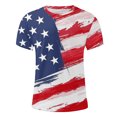 thumbnail image 4 of Qertyioot Hommes Imprimer Manches Courtes Col Rond T-shirt Mode Décontracté Manches Courtes, 4 of 5