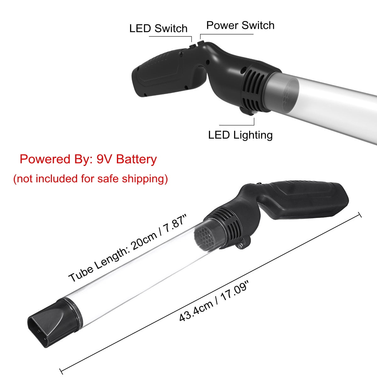 Spider Vacuum LED Insects Suction Trap Catcher Fly Bugs Buster Battery