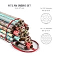 thumbnail image 3 of Zober Wrapping Paper Storage Container - Fits 14 to 20 Standard Rolls Up to 40"- Slim Design - Under Bed Gift Wrap Organizer - Closet Storage Wrapping Paper Holder, 3 of 4