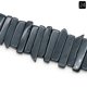 thumbnail image 1 of Nvzi pieza de cuentas dispersas de piedra cruda negra, irregulares, planas, largas, con agujero horizontal, accesorios para pulseras y collares de cuentas DIY, decoración, 1 of 5